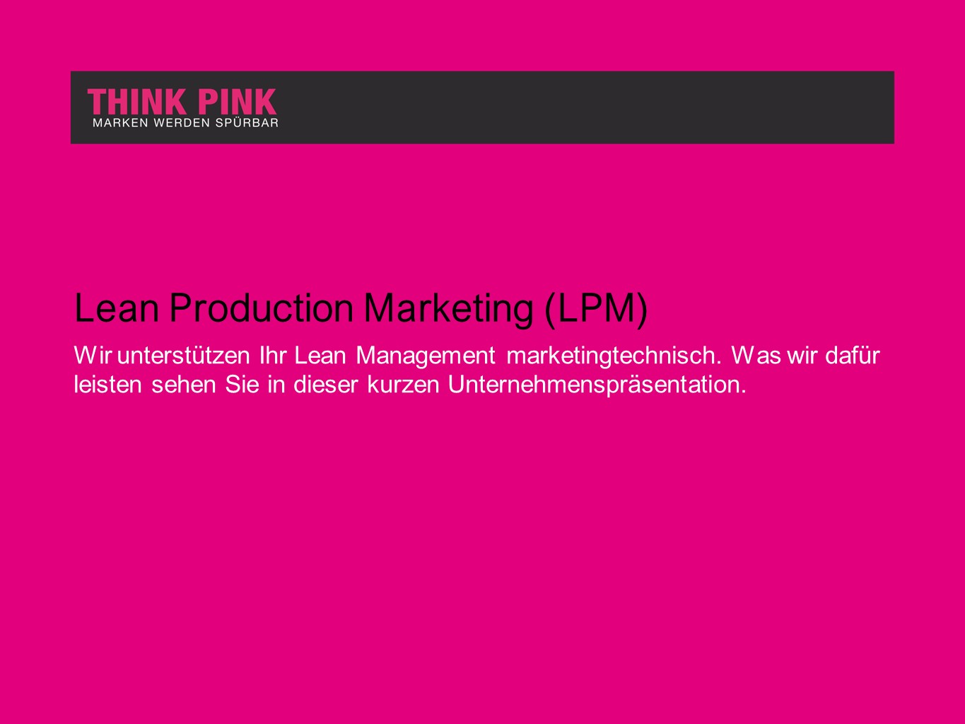 Think Pink Marketing Whitepaper Seite 1